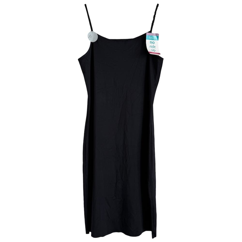 Vanity Fair Radiant Invisible Edge Smoothing Full Slip 3410345 Black Size XL NEW